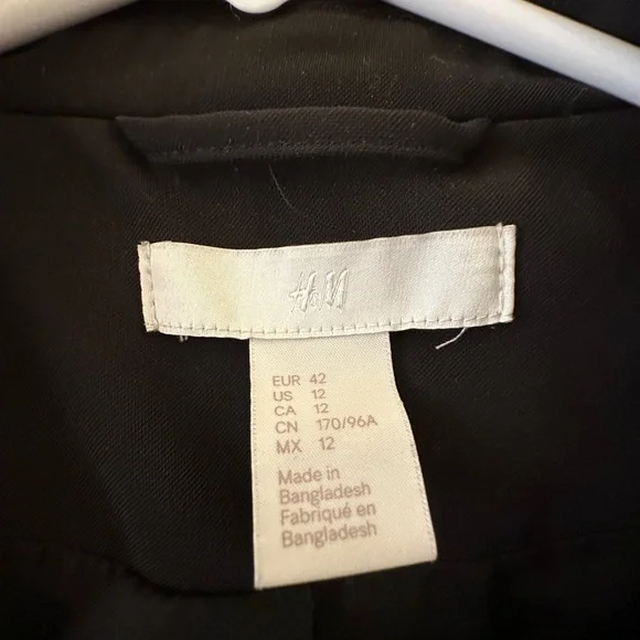 Black H&M Blazer, Size 12 - Picture 2 of 4
